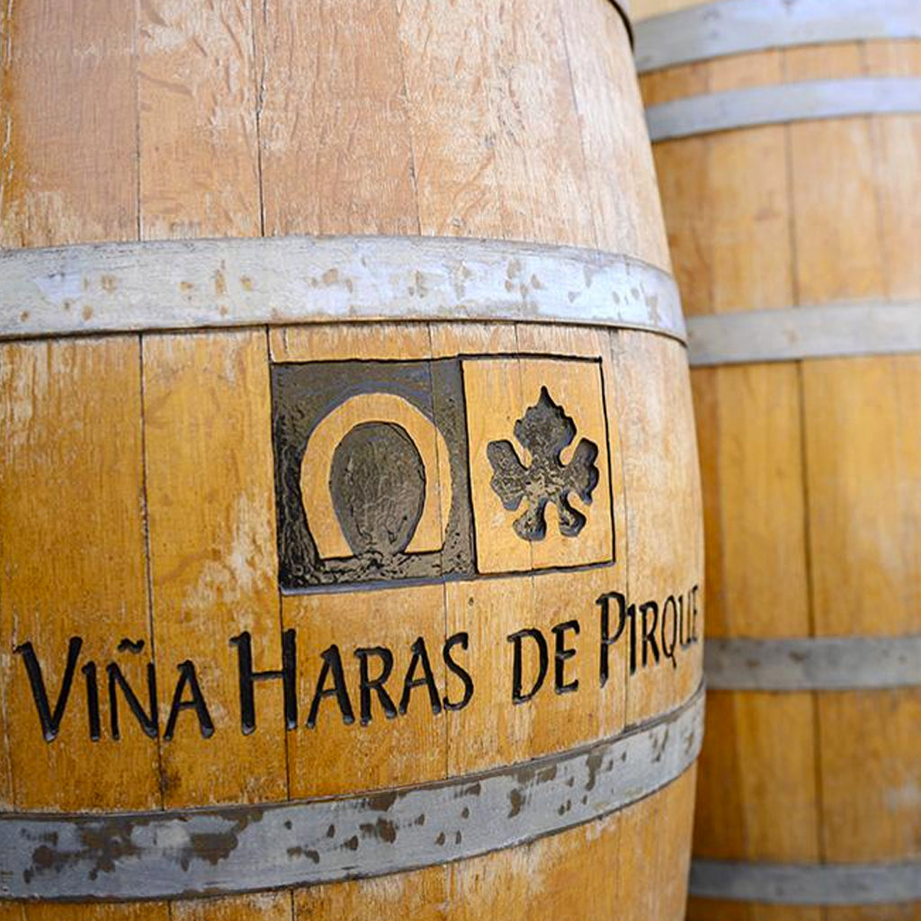 Oak Barrels stamped with Viña Haras de Pirque