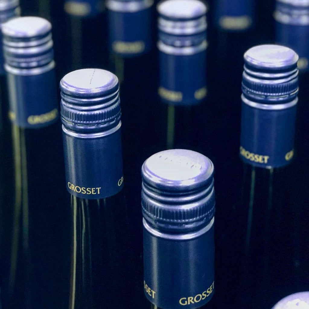 Grosset Wine Bottling Line Close-Up Capsules
