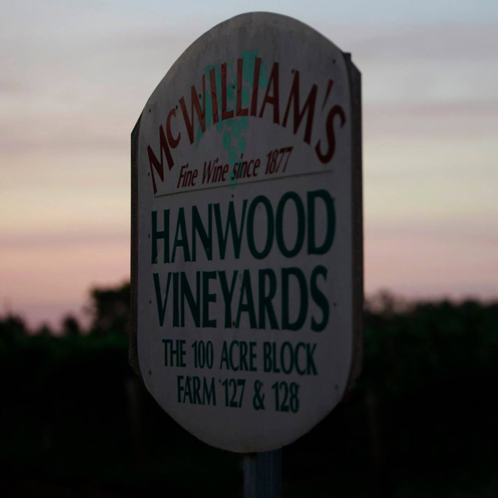 McWilliam's Hanwood Vineyards 100 Acre Block Vineyard Sign