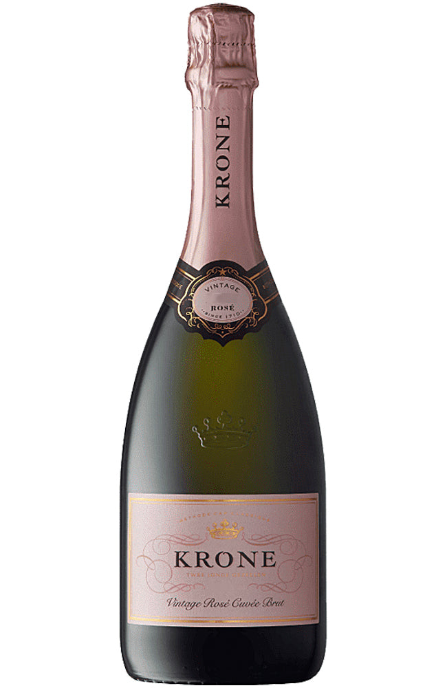 Krone Cap Classique Vintage Rosé Cuvée Brut South African Sparkling Wine Bottle