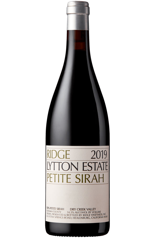 Ridge Lytton Estate Petite Sirah Bottle