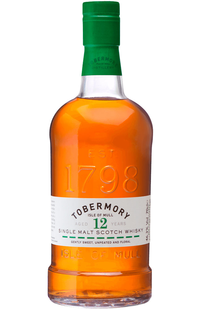 Tobermory 12 Year Old Isle of Mull Single Malt Scotch Whisky Bottle