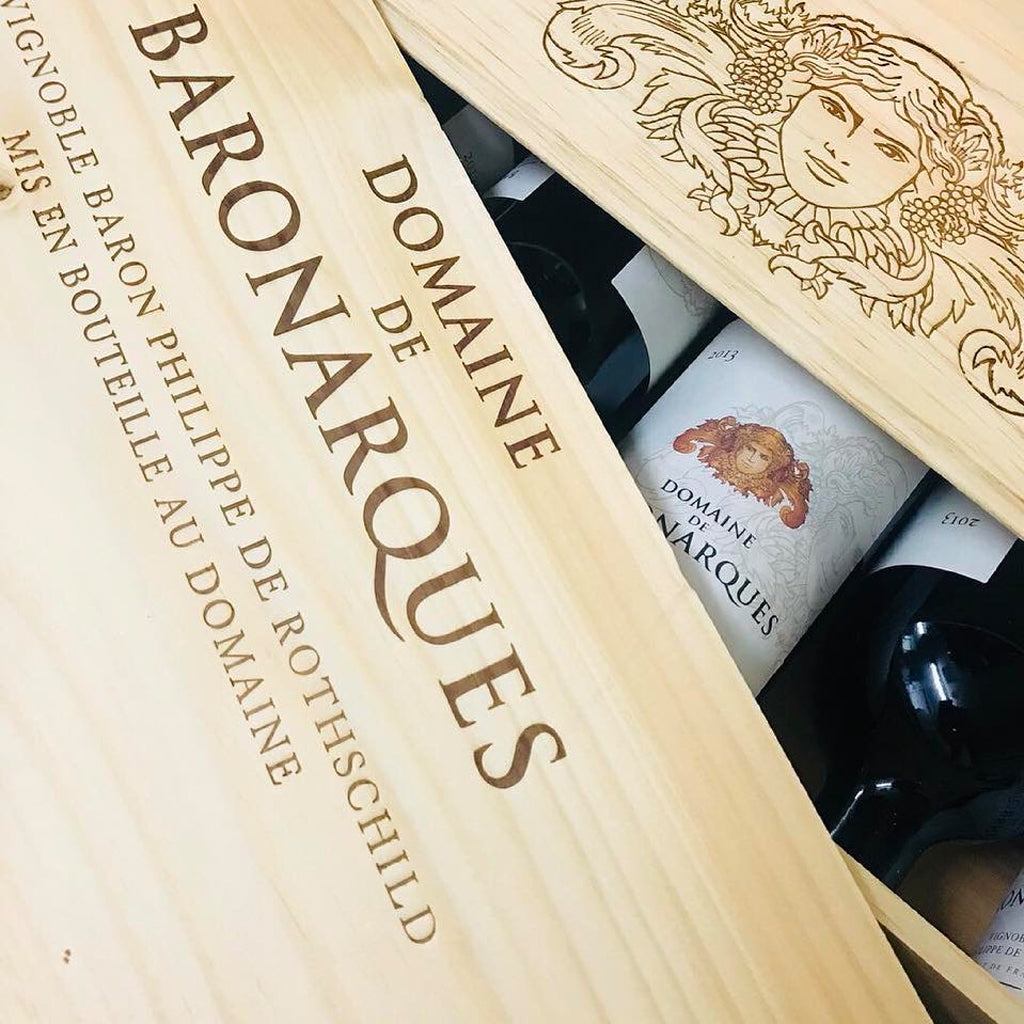 Domaine de Baronarques Wooden Wine Crate