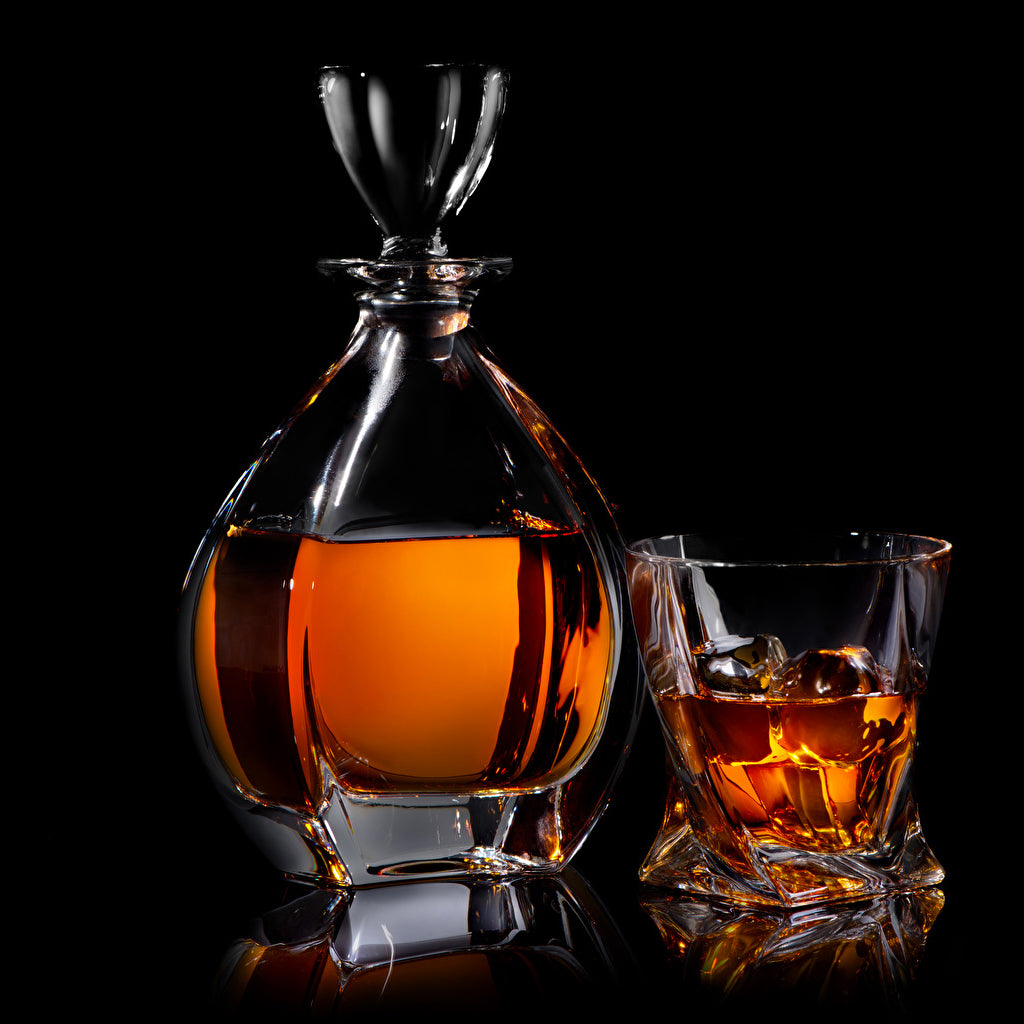 Distilled Spirit in Decanter with Glass