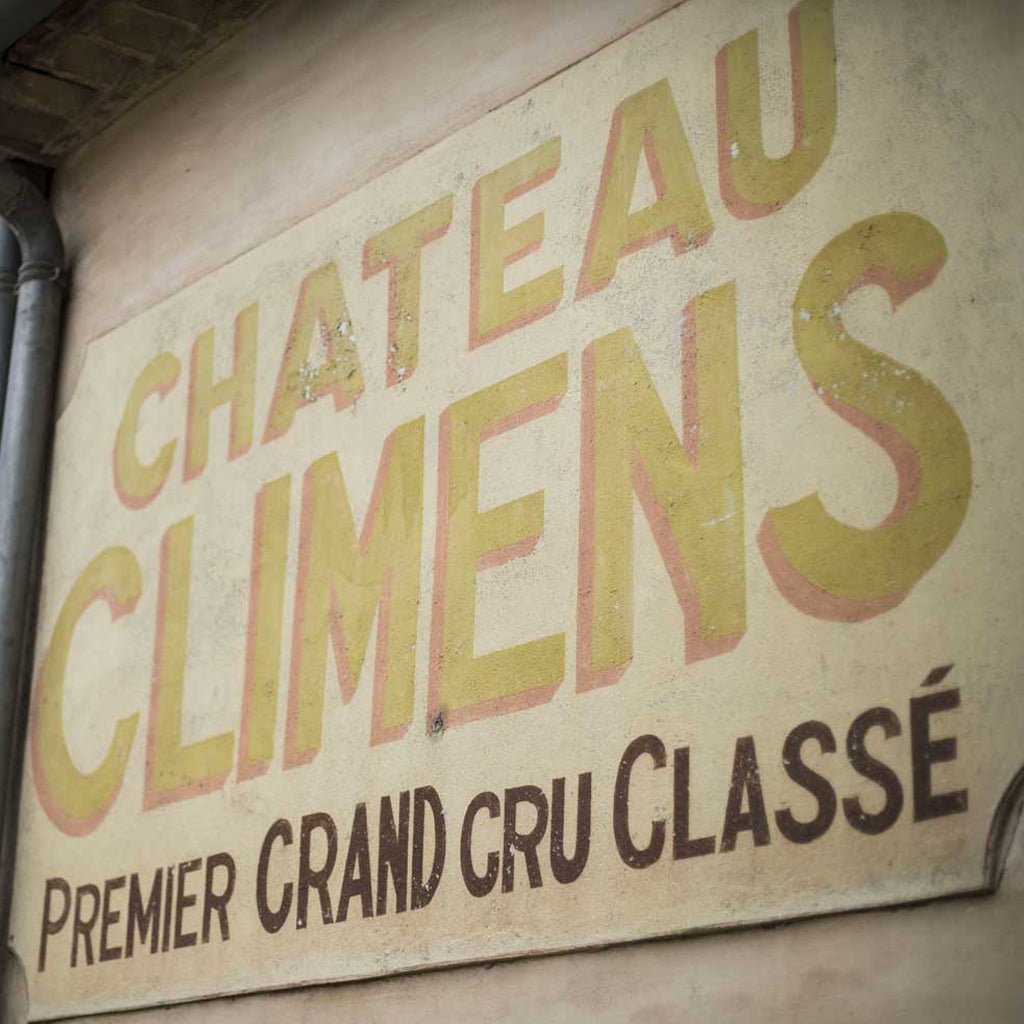 Château Climens Premier Grand Cru Classé Winery Sign