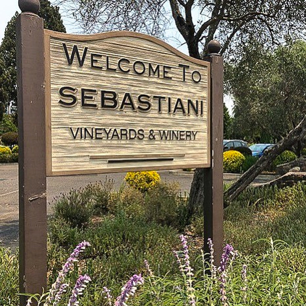 Sebastiani Vineyards & Winery Welcome Sign