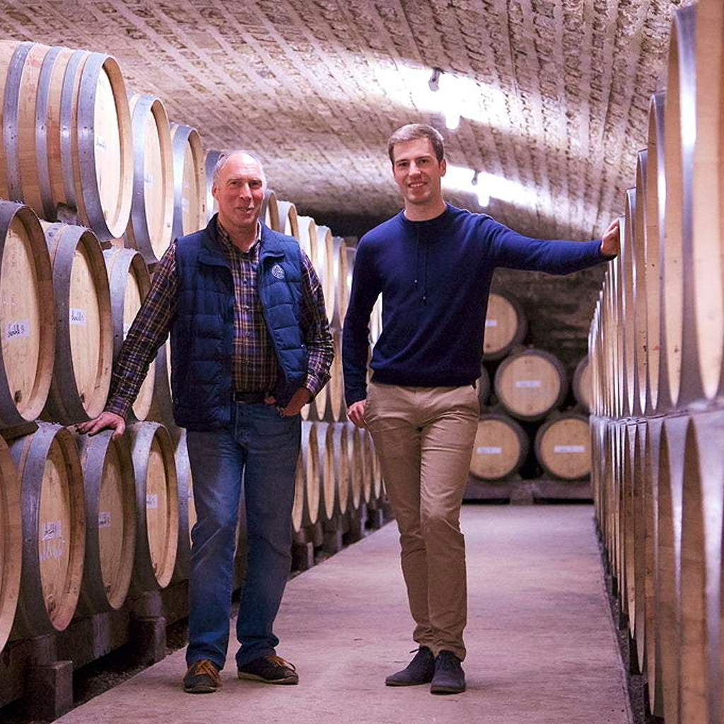 Michel & Pierre Gros in the Barrel Cellar