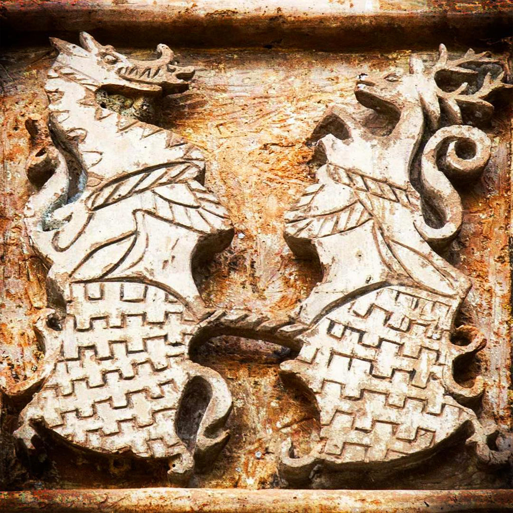 Arms depicting the symbol of Monaldeschi della Cervara, a noble family who inhabited Castello della Sala.