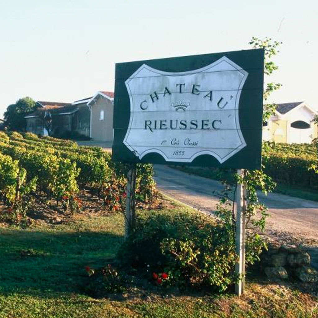 Château Rieussec Entrance Sign to Vineyard and Winery
