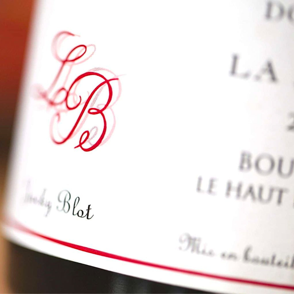Close up image of Jacky Blot's Domaine de la Butte Wine Label
