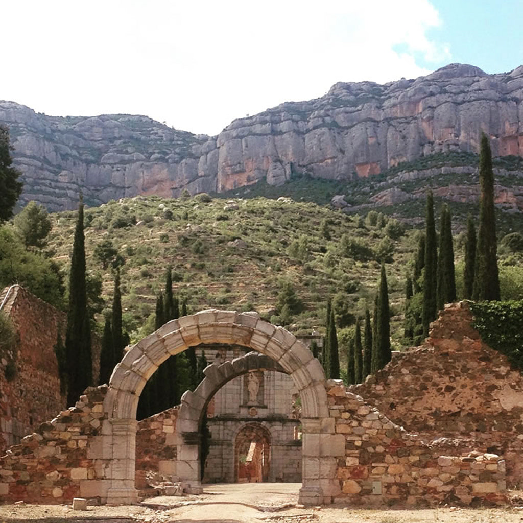 Entrance arches to Cartoixa d'Escaladei (Carthusian Monastery)