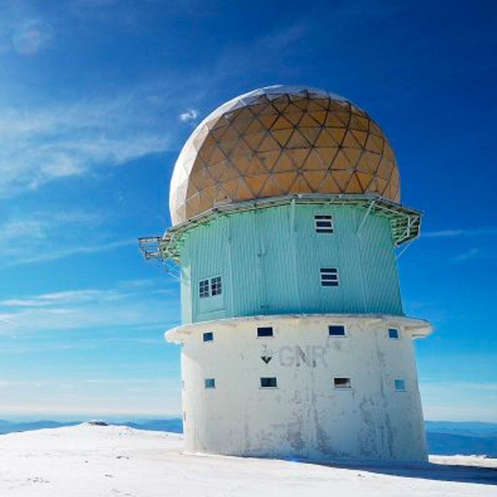 An old radar station on the Estrela Mountain in Portugal