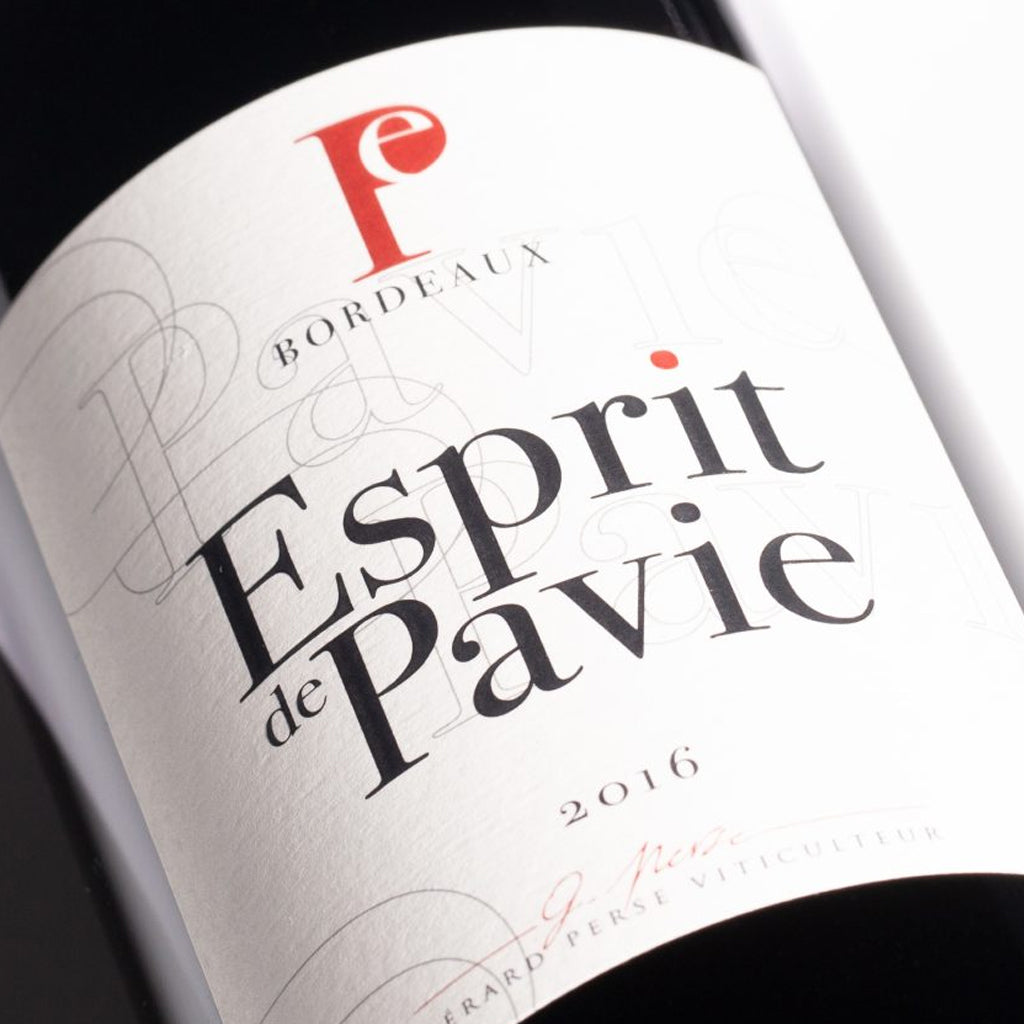 Esprit de Pavie Bordeaux Red Wine Label