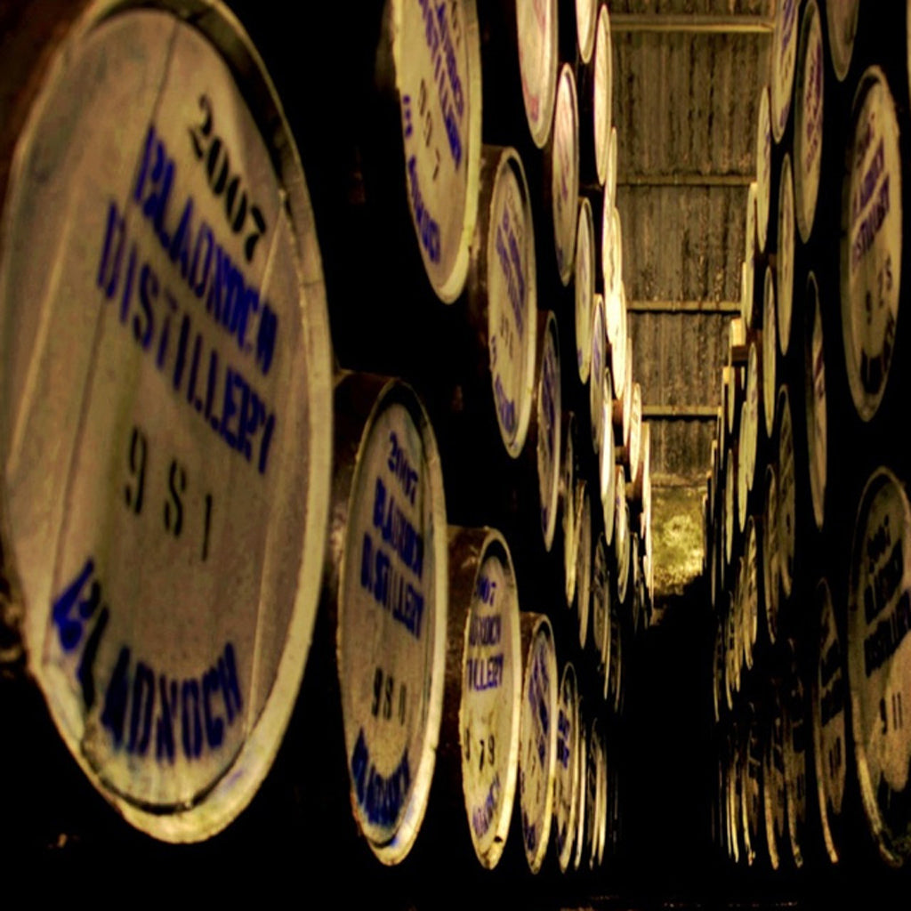 Bladnoch Distillery Barrels in Lowland Scotland