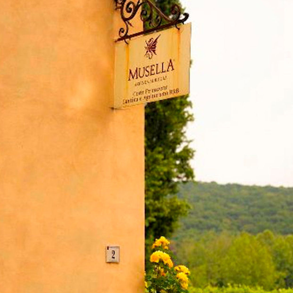 Musella Winery Sign on Farm Building