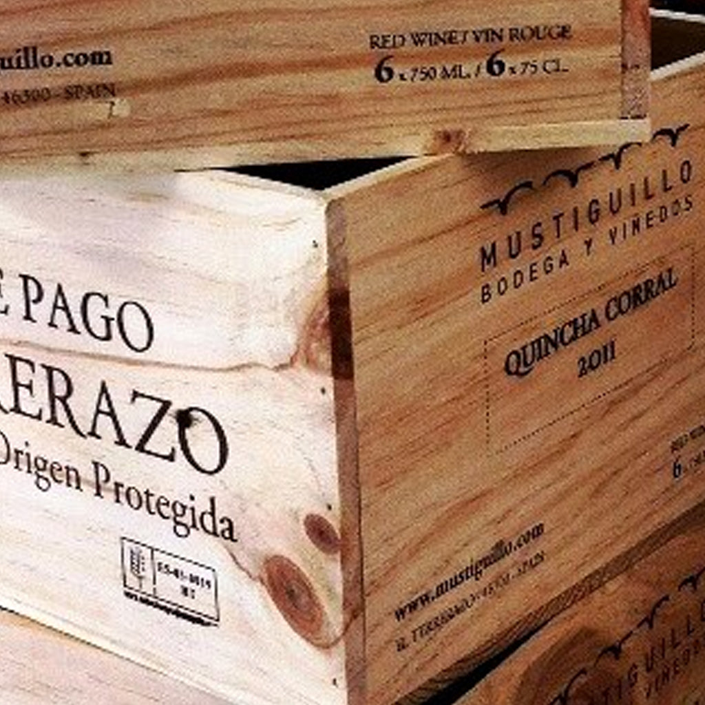 Bodegas Mustiguillo Wooden Wine Cases