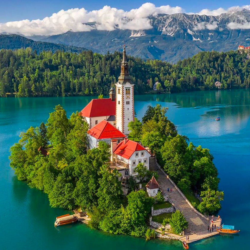 Bled Island on Lake Bled in Slovenia