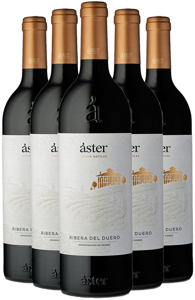 Áster Crianza Red Wine from Ribera del Duero in Spain 6 Bottle Case