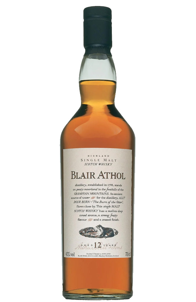 Blair Athol 12 Year Old Highland Single Malt Scotch Whisky Bottle