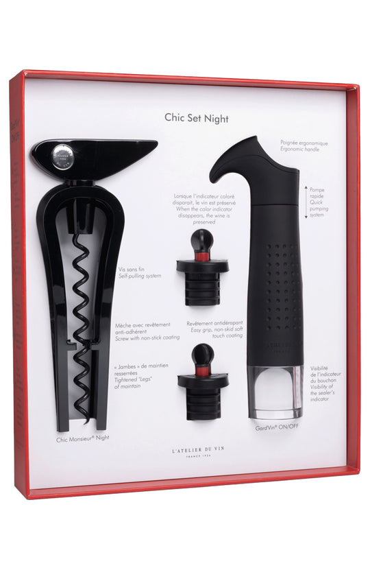 L'Atelier du Vin Chic Set Night Wine Accessory Gift Set