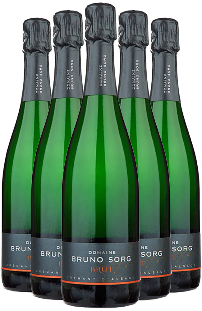 Domaine Bruno Sorg Crémant d'Alsace Brut NV Sparkling Wine 6 Bottle Case