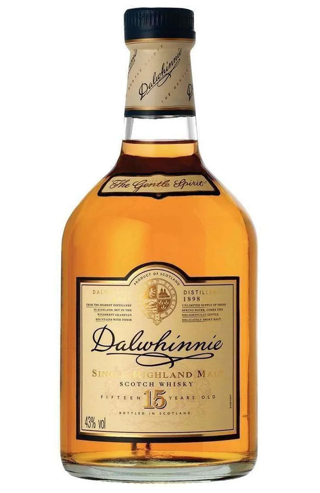 Dalwhinnie 15 Year Old Highland Single Malt Scotch Whisky Bottle