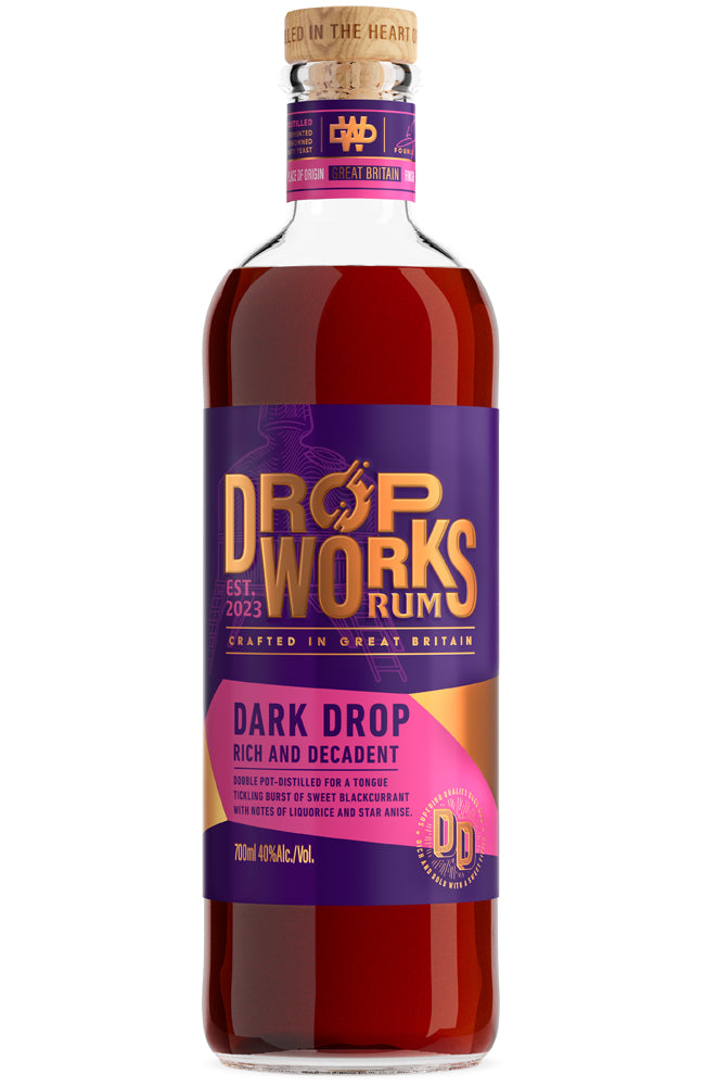 DropWorks Dark Drop Rum Bottle