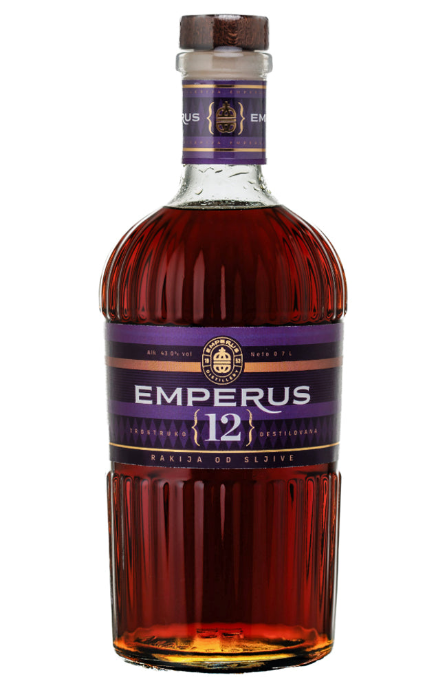 Emperus 12 Serbian Plum Brandy Bottle