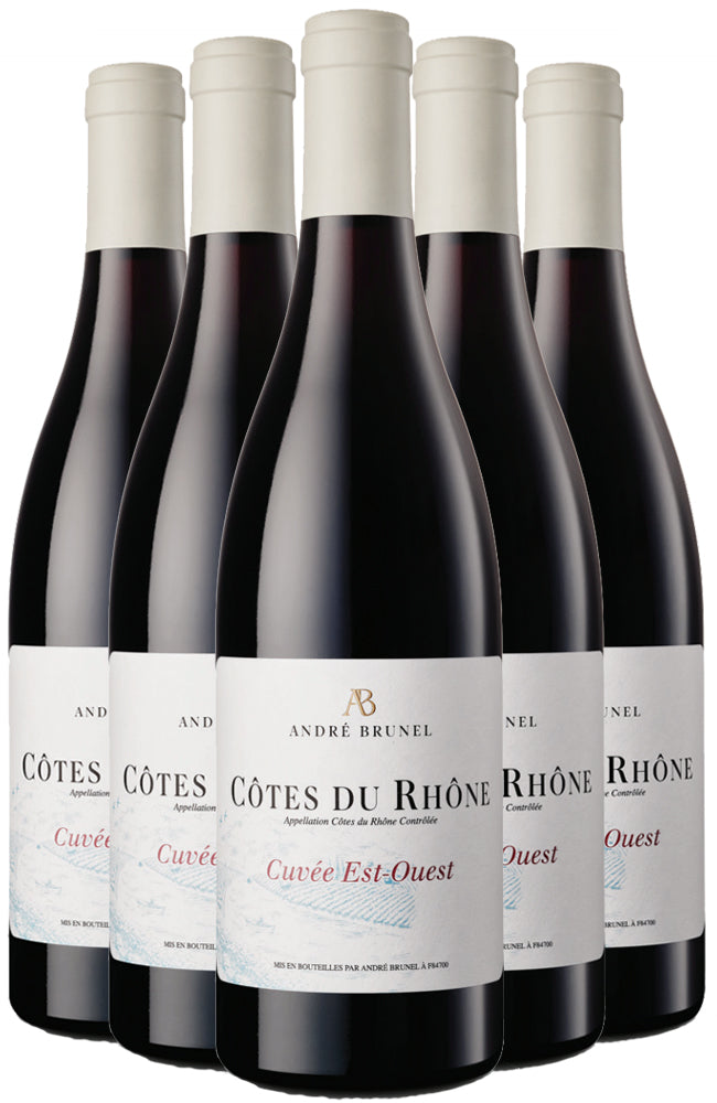 Domaine André Brunel Cuvée Est-Ouest Côtes du Rhône Red Wine 6 Bottle Case