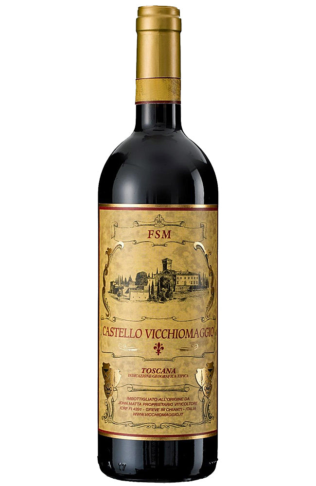 Castello Vicchiomaggio FSM Merlot Super Tuscan Red Wine Bottle