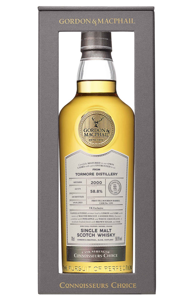 Gordon & MacPhail Connoisseurs Choice 22 Year Old Tormore Cask Strength Speyside Single Malt Scotch Whisky Bottle