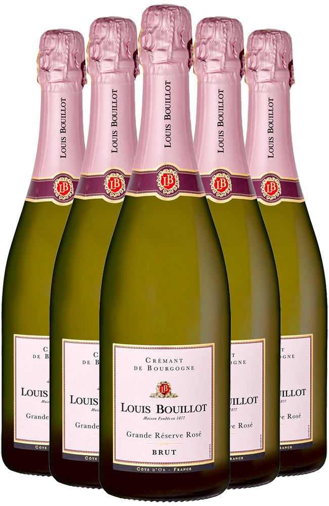 Louis Bouillot Crémant de Bourgogne Grande Réserve Rosé Brut 6 Bottle Case