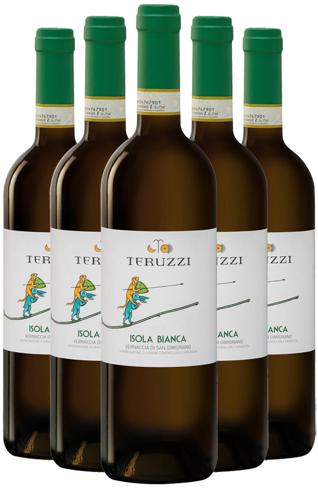 Teruzzi Isola Bianca Vernaccia di San Gimignano White Wine 6 Bottle Case