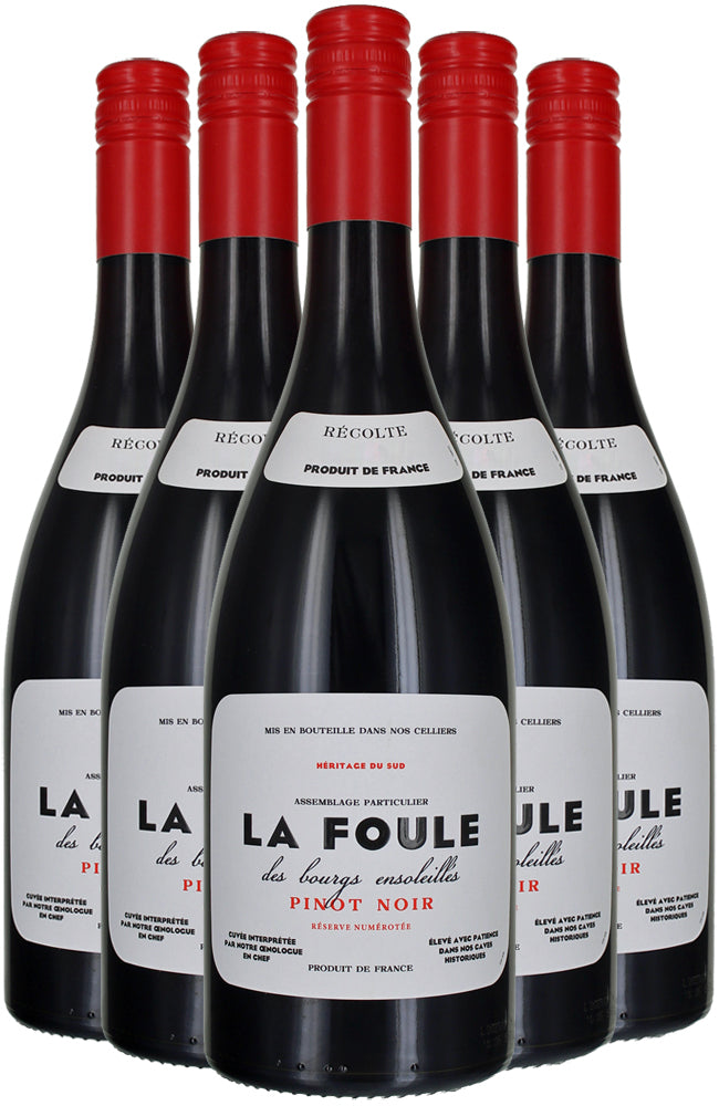 La Foule Pinot Noir IGP Pays d'Oc Red Wine 6 Bottle Case