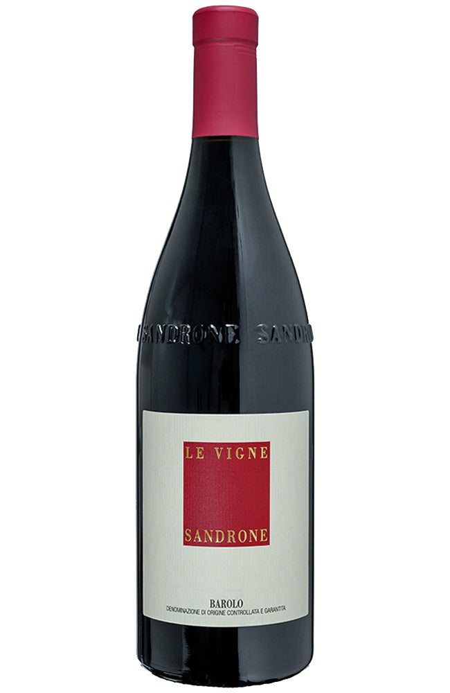 Sandrone Le Vigne Barolo Red White Bottle on White Background