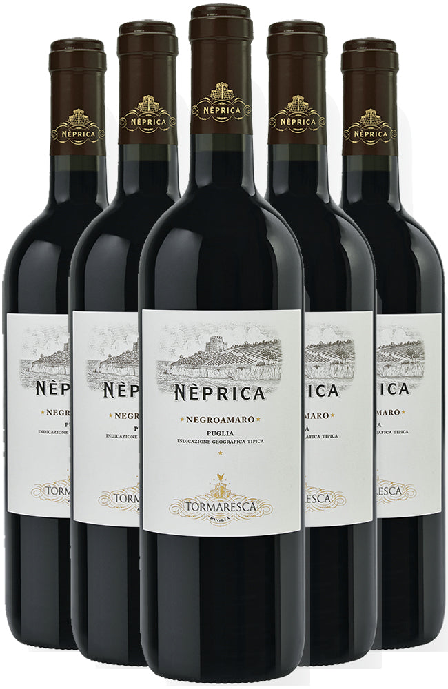 Tormaresca Nèprica Negroamaro Puglia IGT Red Wine 6 Bottle Case