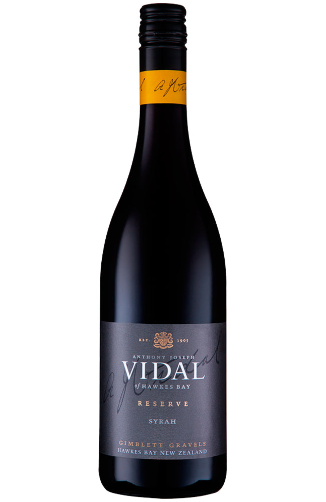 Vidal Estate Reserve Syrah Red Wine Bottle