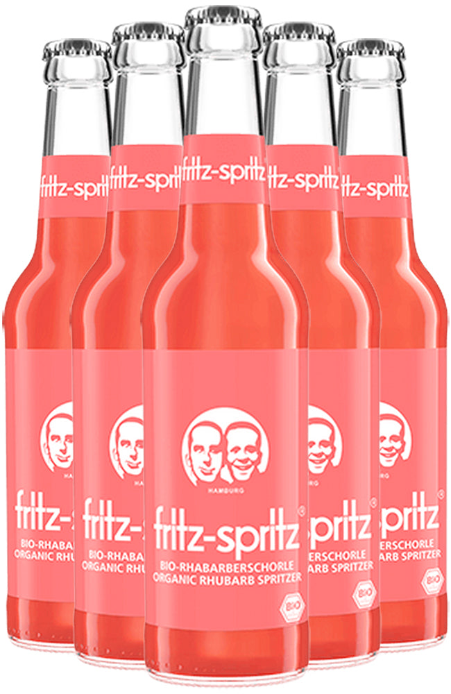 Fritz-Spritz Organic Rhubarb Spritz by Fritz-Kola six 330ml Bottles