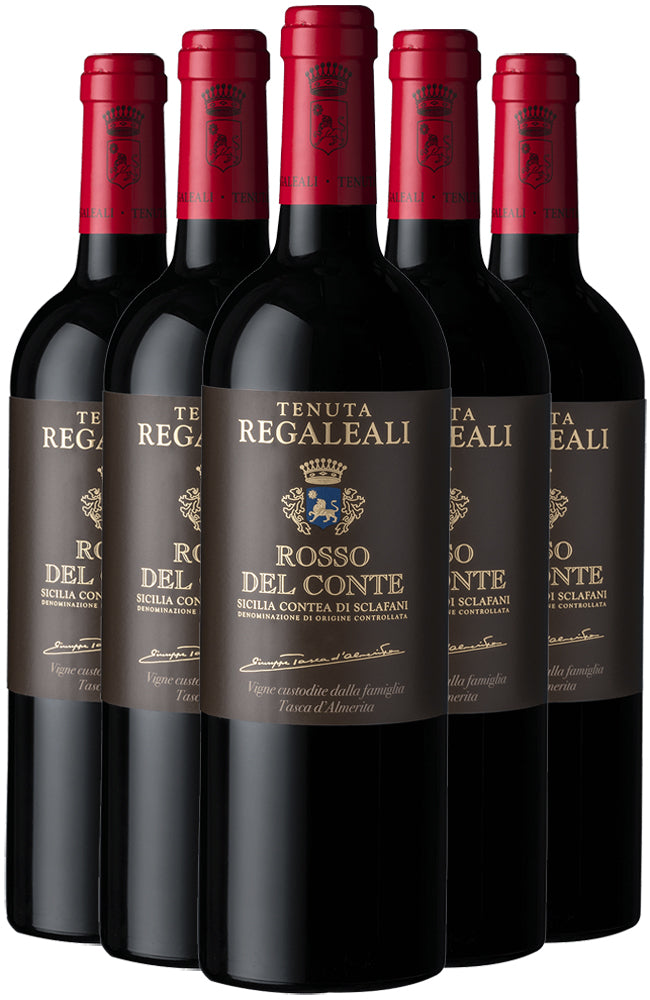 Tasca Teunta Regaleali Rosso del Conte Red Wine 6 Bottle Case