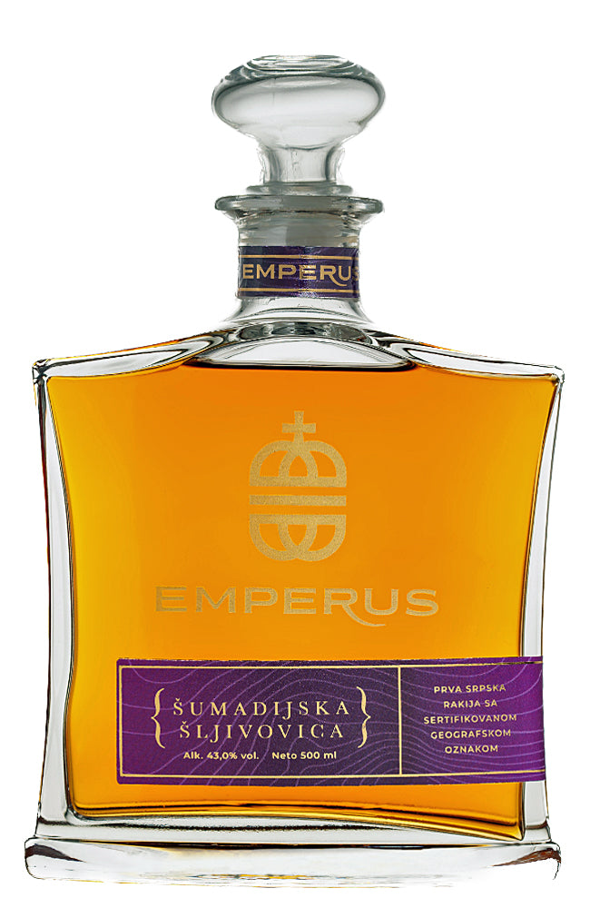 Emperus Šumadijska Šljivovica Plum Brandy Bottle