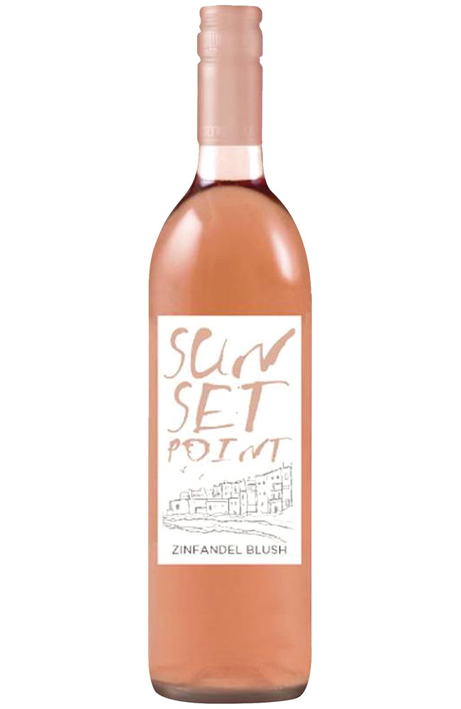 Sunset Point Californian Zinfandel Blush Rosé Wine Bottle