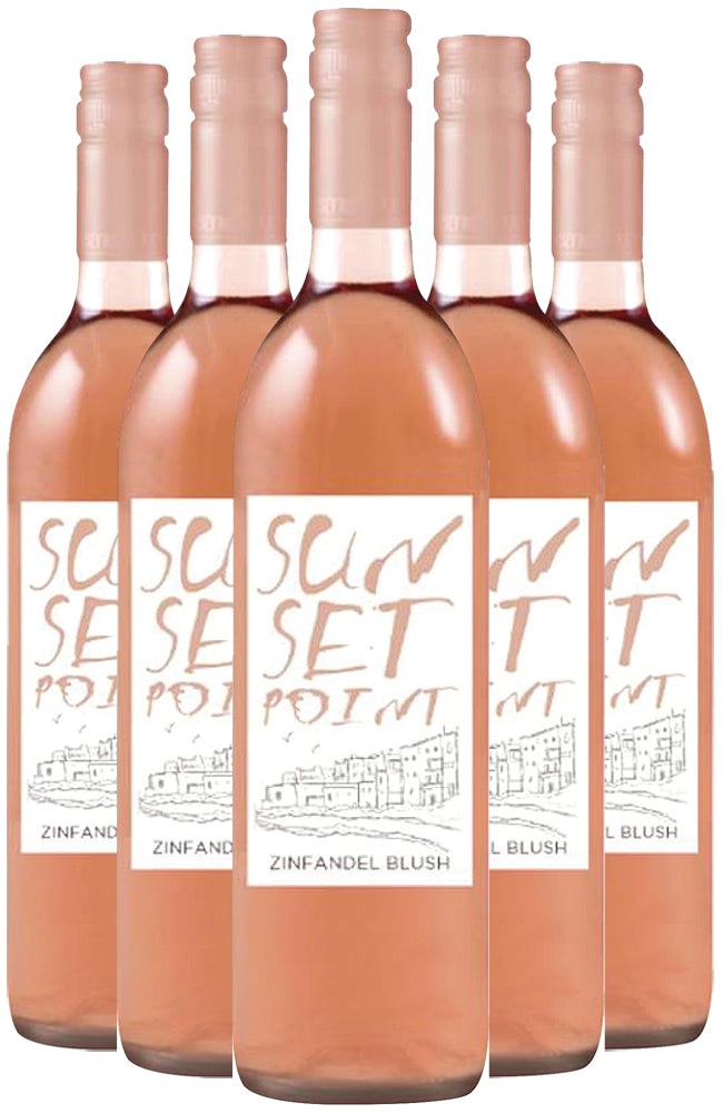 Sunset Point Californian Zinfandel Blush Rosé Wine 6 Bottle Case