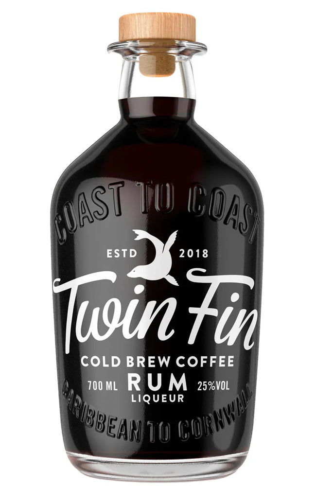 Twin Fin Cold Brew Coffee Rum Liqueur Bottle