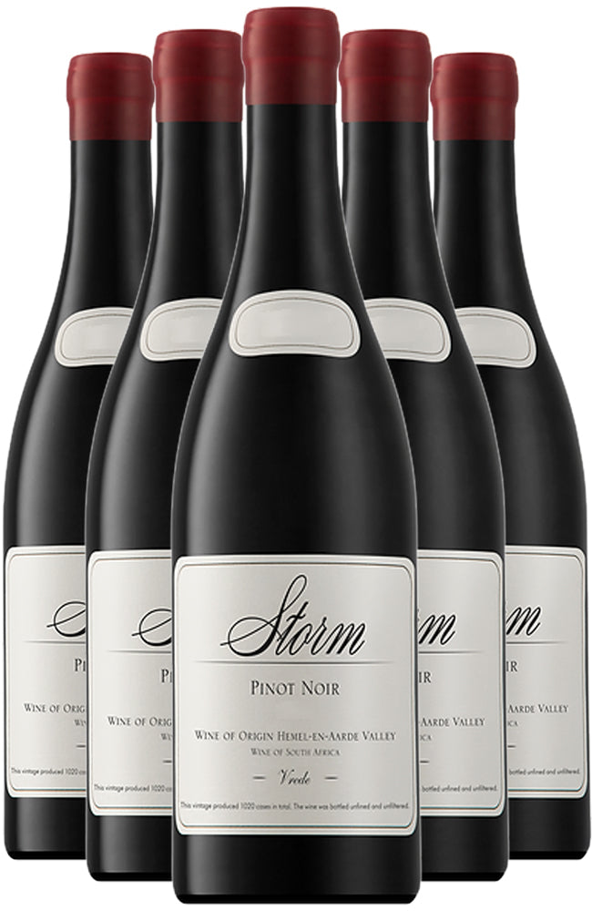 Storm 'Vrede' Pinot Noir Hemel-en-Aarde South African Red Wine 6 Bottle Case