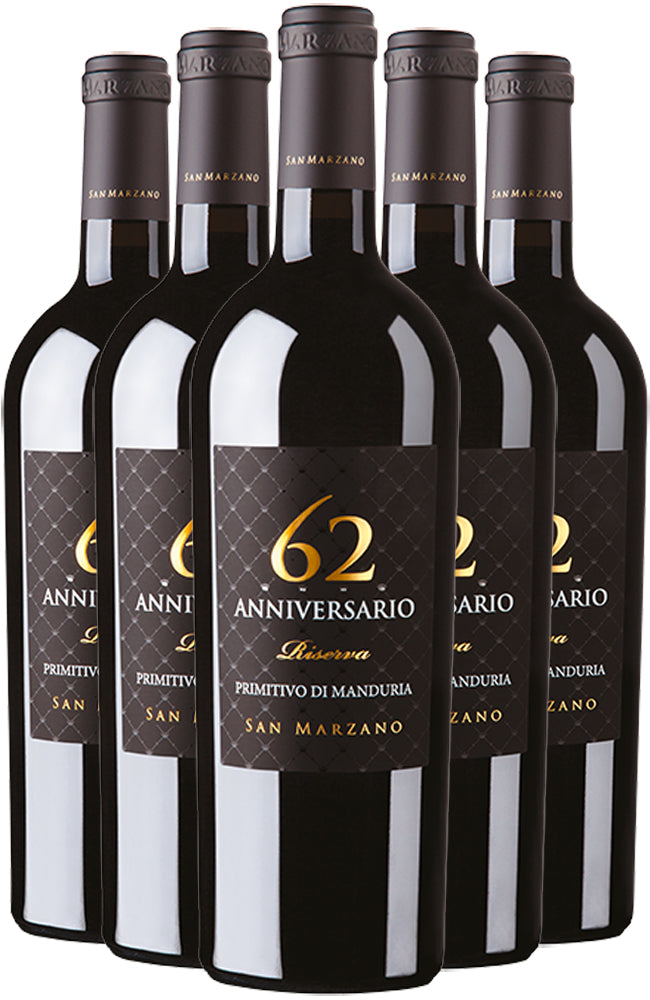 San Marzano Anniversario 62 Primitivo di Manduria Riserva Six Bottle Case