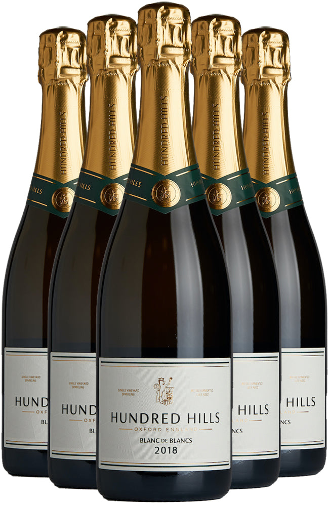 Hundred Hills Blanc de Blancs Vintage English Sparkling Wine 6 Bottle Case