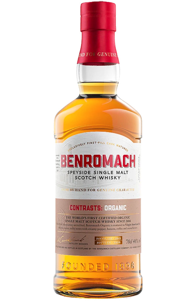 Benromach Contrasts Organic Speyside Single Malt Scotch Whisky Bottle
