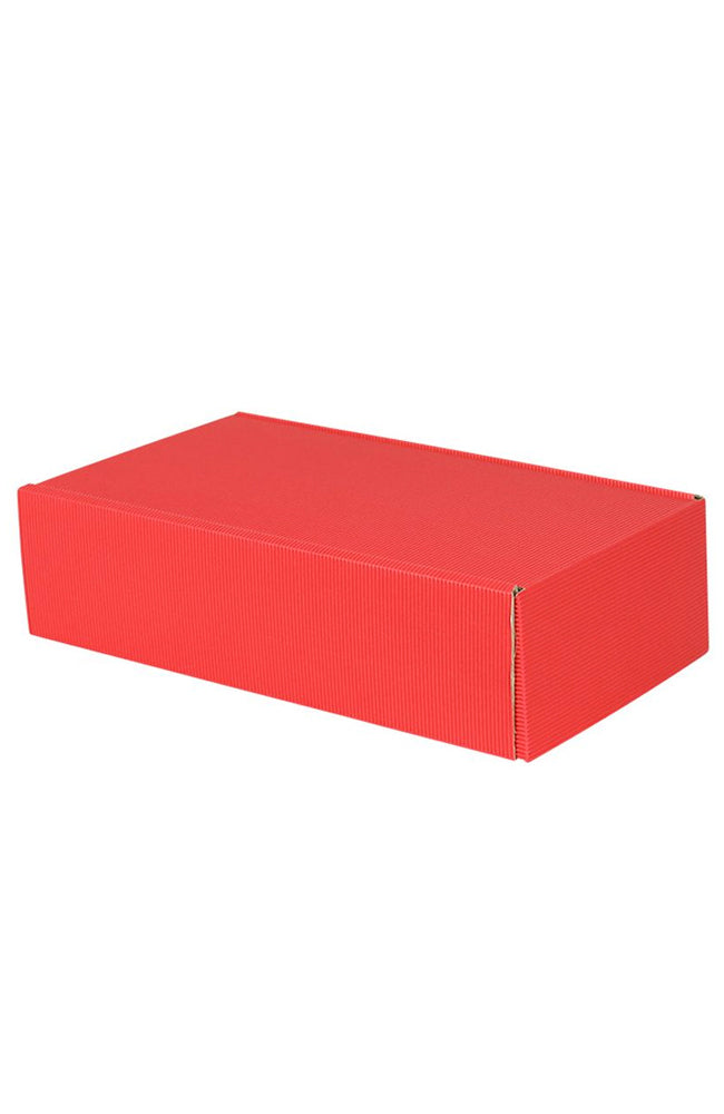 Two Bottle Wine Gift Box in Fluted Red Card