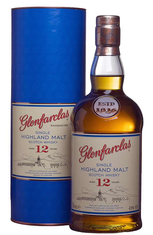 Glenfarclas 12 Year Old Highland Single Malt Scotch Whisky in Gift Tube