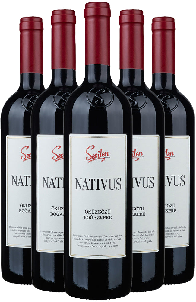 Sevilen Nativus Öküzgözü Boğazkere Red Wine 6 Bottle Case